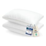 Utopia Bedding 2 Pack Standard Pillows, Brushed Fabric, White