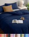 Utopia Bedding Double Duvet Cover Set with 2 Pillowcases 50×75 cm, Navy Microfiber Bedding Quilt Cover Set with Pillowcases, Oeko-TEX Certified,Soft Breathable Comfort – Ideal for Home and Hotels