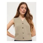 V Neck Sleeveless Waistcoat