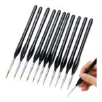 VINPAM 11-Piece Fine Detail Miniature Brush Set, Non-Slip Triangle Handle