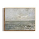 VIYYIEA Ocean Framed Wall Art Seascape Canvas Print 12×16