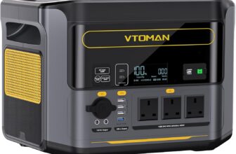 VTOMAN 1000W Portable Power Station, 828Wh Expandable LiFePO4 Battery 2000W Peak AC Output, Expandable to 2376Wh, 1-Hour Fast Charging (0-80%), Lightweight Power Station for Camping, Home Backup