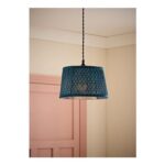 ValueLights Malina Double Teal Pleated Taper Shade Small