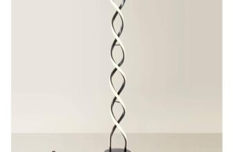 ValueLights Matte Black Double Twist Floor Lamp