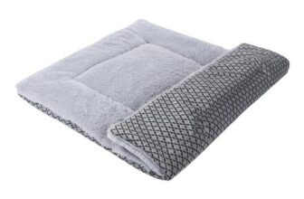 Vejaoo Dog Bed Mat, Washable Plush Cushion, 90x60cm Large
