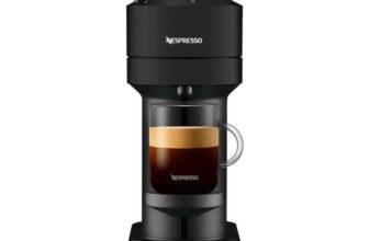 Vertuo Next Coffee Machine, Matt Black with FREE 50 coffee pods and travel mug