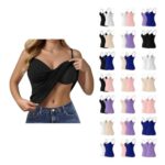 Vest Top with Built-in Bra, Wireless Padded Tank