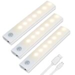 Vicloon Motion Sensor Cabinet Lights, 3 Pack LED Cupboard Lights White / Warm White – Sold by Vicloon UK / FBA