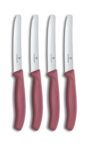 Victorinox Swiss Classic Breakfast Knife, Bread Knife, 4-Piece Set, Sharp Blade, Serrated Edge, 11cm, Stainless Steel