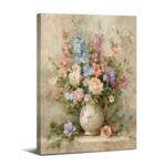 Vintage Floral Vase Wall Art – Oil Painting Canvas Prints 12×16