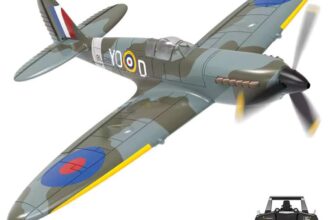 Volantex New Spitfire RC Plane EPP 400mm Wingspan RC Fighter One Key Aerobatic 2.4G 4CH RTF ANTSIR Official Store