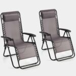 Vonhaus Zero Gravity Reclining Garden Chairs – Set of 2 – Two Colours 2 Year Warranty – W/Code