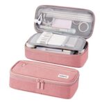 WEMATE Large Pink Pencil Case Portable Office Pouch