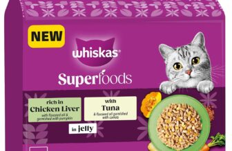 WHISKAS SUPERFOODS Adult Wet Cat Food in Jelly 15x50g Mixed