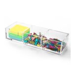WORHE 3-in-1 Clear Acrylic Sticky Note Desk Organizer