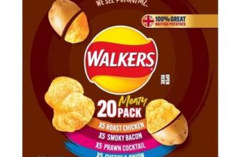 Walkers Meaty Variety Multipack Crisps Box 20x25G (£3.46/£3.27 S&S)