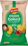 Walkers Oven Baked Salt and Vinegar Crisps, 6 x 22 g