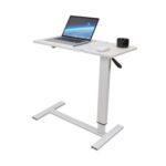 Warmiehomy Overbed Table with Wheels, 70-95cm Adjustable, 80x40cm Tilting 45