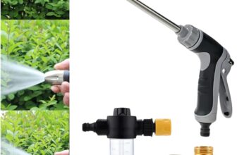 Waterblitz Power Washer, Power High Pressure Cleaner for Every Garden Hose, Turbowasher for Hose Turbowasher Pressure Washer with 3 Connectors for Garden Home Gift (A8)