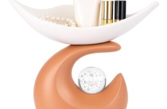 Wave-Shaped Resin Key Organizer with Crystal Ball Decor