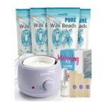 Waxfans Womens Waxing Kit: Mini Pot, Face Wax, Temp Control