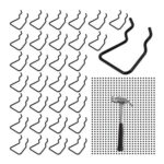 Waziaqoc 32Pcs Pegboard Plier Holders, Stainless Steel Hooks (Black)