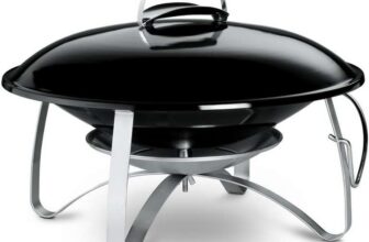 Weber Fireplace 2750 Outdoor Fire Pit – Porcelain-Enamelled Steel, Extinguishing Lid