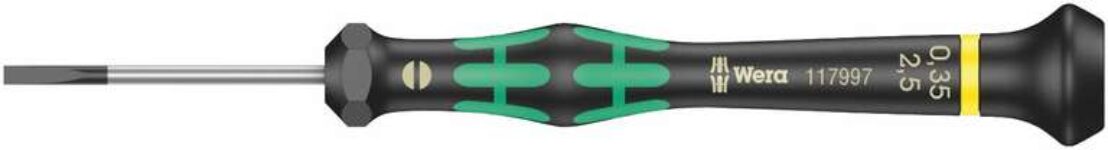 Wera 2035 Kraftform Micro Slotted Screwdriver, 0.35 x 2.5 x 40 mm