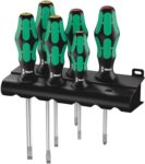 Wera Screwdriver Set PH, SL, 334/6 Rack, 6PC – 05105650001