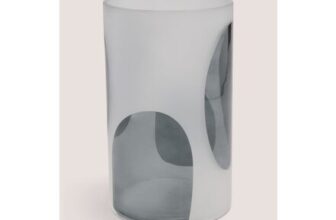 White Geometric Medium Vase