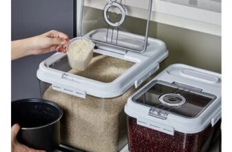 White Living and Home Airtight Food Storage Container 7.5/15kg
