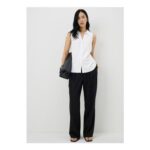 White Sleeveless Clipper Shirt