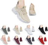 Wide Fit Trainers Orthopedic for Women Lightweight Breathable Running Shoes with Arch Support Comfortable Sneakers Non-Slip Casual Sport Shoes for Jogging Outdoor Gym Tennis