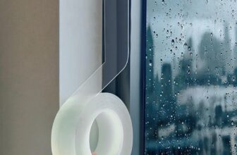 Window Weather Sealing Tape, 5cm x 10m Waterproof Window Draft Isolation Sealing Film Weather Seal Tape Door Draft Stopper Adhesive Tape for Indoor (B)
