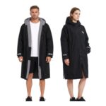 Winthome Windproof Waterproof Hooded Changing Robe with Fleece Lining