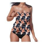 Women Tankini Set with Shorts Tummy Control Modest plus Size