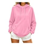Womens Casual Loose-Fit Hoodies with Pockets UK plus Size