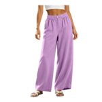 Womens Corduroy Loose-Fit Wide-Leg Pants