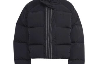 Womens Down Adidas Long Sleeve Oversized Fit Short Puffer Jacket