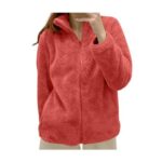 Womens Fleece Winter Jacket Full Zip Warm Soft Fluffy Coat