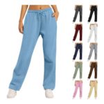 Womens Grey Lightweight Joggers with Pockets and Drawstring Waist