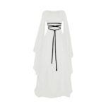 Womens Halloween Costume: Gothic Vampire Witch Pirate Dress, XXL White