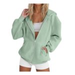 Womens Hoodies: Oversized Zip Hoodie, Longline Sweatshirt