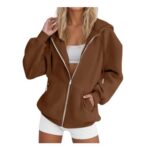 Womens Hoodies: Oversized Zip-up Longline Sweatshirts