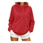 Womens Hoodies UK plus Size Hooded Drawstring with Pockets