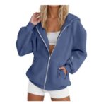 Womens Hoodies – Zip up Oversized Longline Sweatshirts