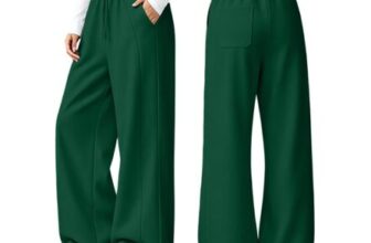 Womens Joggers with Pockets, Straight Leg, Elastic Waist