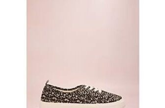 Womens Leopard Lace up Trainers – Free CC