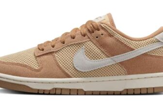 Womens Nike Dunk Low Trainers, Brwn/Ivry/On, Sizes 3-8