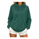 Womens Oversized Drawstring Hoodie with Pockets, plus Size Long Sleeve